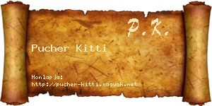 Pucher Kitti névjegykártya